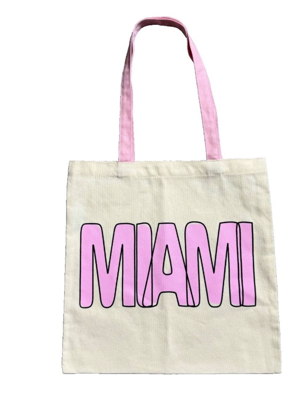 Robin Ruth Miami Tote Bag Off-White & Pink NWT